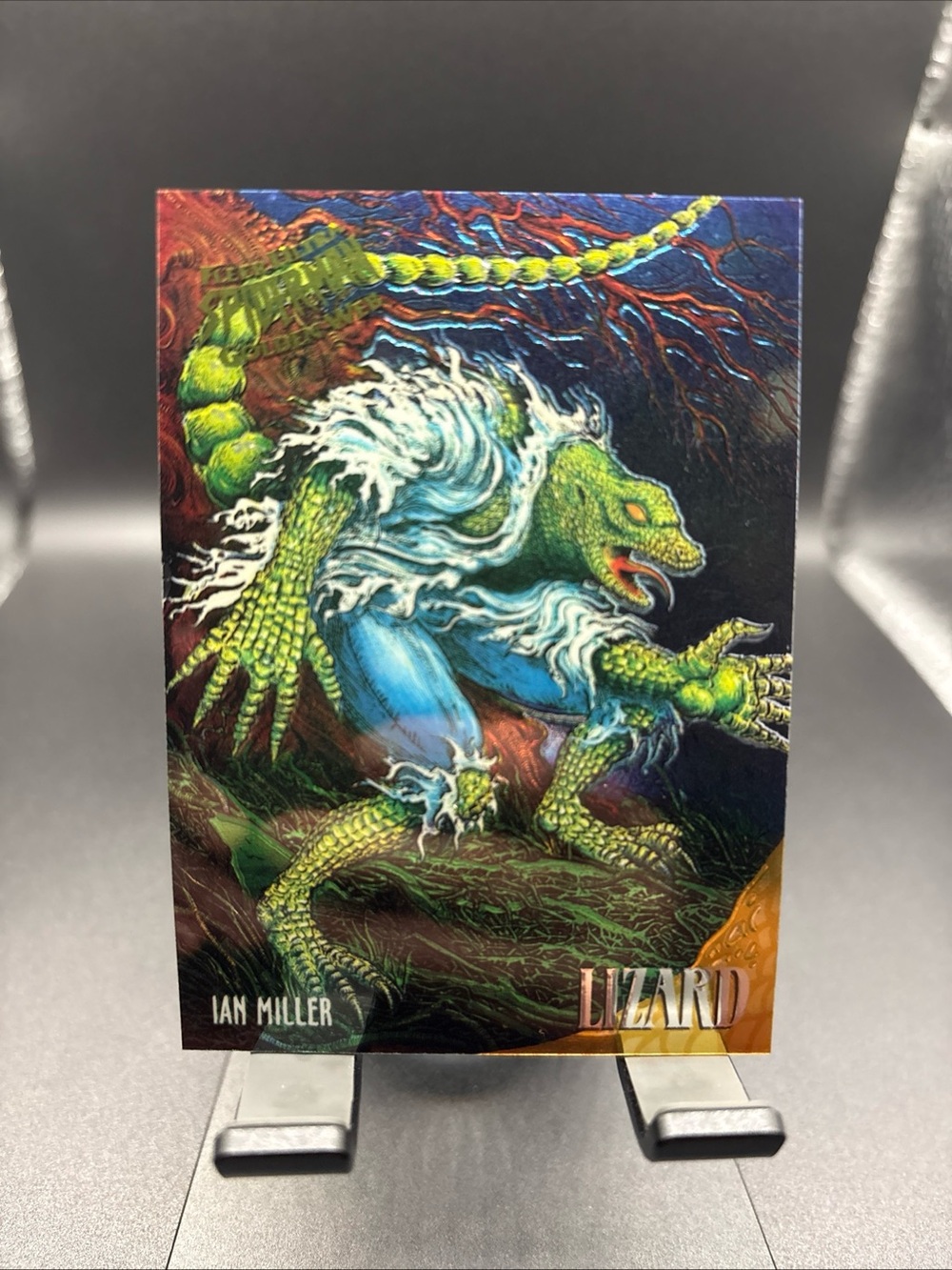 1995 Fleer Ultra Spider-Man Golden Web Lizard #5 Of 9 Ian Miller